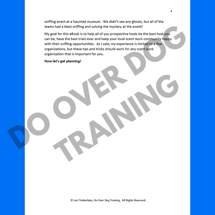 Hosting Scent Work Trials eBook