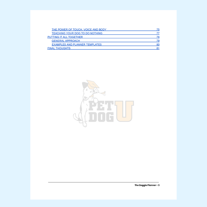 The Doggie Planner