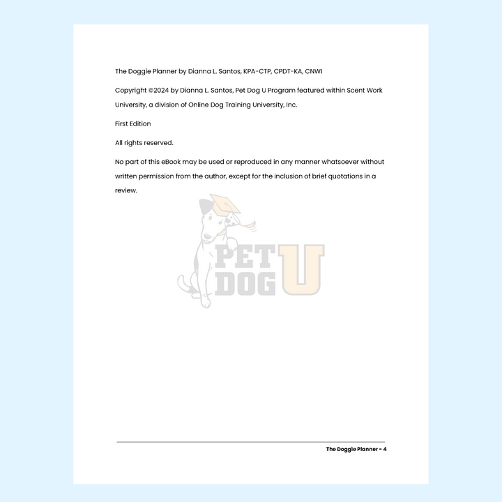 The Doggie Planner
